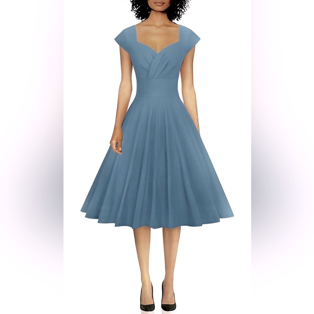 ʚ♡ɞ gown town blue vintage swing dress ʚ♡ɞ